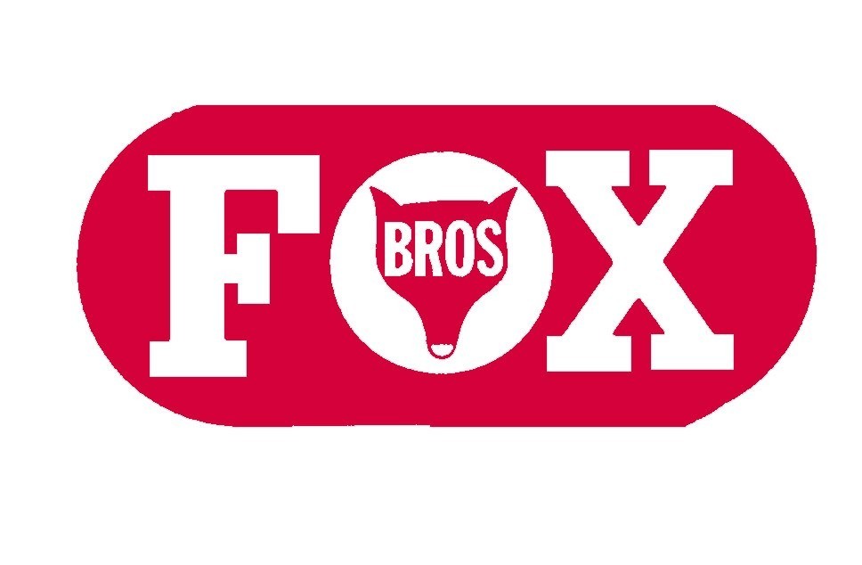 Graphic of the Fox Bros logo which is a red oval with white capital letters saying Fox and a picture of a fox in the letter "O" with Bros written across its forehead.